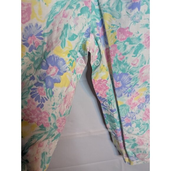 Friedknit Creations Girls Toddler Pastel Floral Romper Sz 3T Ruffles 90s Easter - Picture 6 of 13
